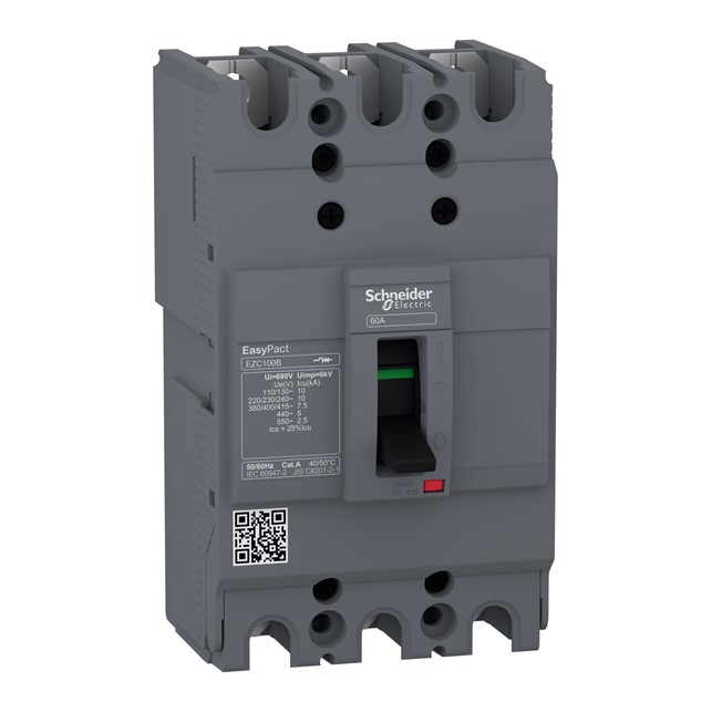 circuit breaker Easypact EZC100N - TMD - 50 A - 3 poles 3d